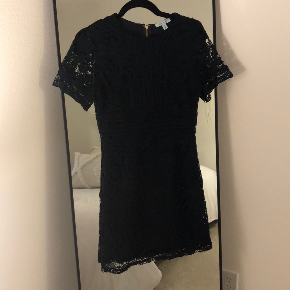 Lace Navy Dress